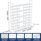 Mavivegue 9 Tiers Shoe Rack Tall Shoe Organizer Shoe Storage 50-55 Pairs Vertical Shoe Shelf Large Shoe Rack Organizer Stacka