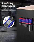 WORKPRO Magnetic Screwdriver Organizer and Wrench Organizer, Aluminum Rail Magnetic Tool Organizers, Tool Holder, Tool Box Or