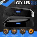 Driver Side Mirror Cover Replacement for Ford Explorer 2016 2017 2018 2019 - Left Side Mirror Covers, Rear View Mirror Cap Accessories Black
