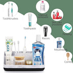 GFWARE Marble Bathroom Countertop Organizer - Detachable 7 Slots Kids Electric Toothbrush and Toothpaste Holde Drainage for B