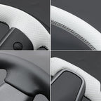 MEWANT Hand Stitched Steering Wheel Cover for Tesla Model 3 2017-2023 / Model Y 2020-2023 for Tesla Model 3/Y Accessories