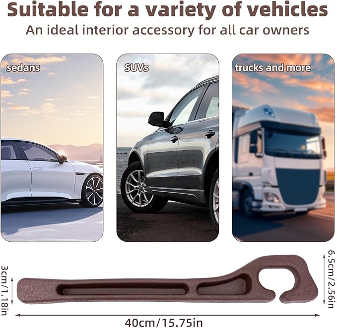 2pcs Car Seat Gap Filler, No Drop Guard Universal Gap Organizer Between Seat and Console Prevents Phone Keys Cards Falling (Brown)