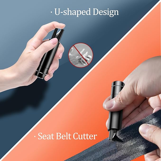 2PCS Window Breaker Seat Belt Cutter 2-in-1 Window Punch Multifunctional Auto Safety Hammer Portable Car Emergency Escape Too