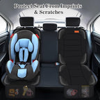 Siivton Car Seat Protector for Child Seat Cushion for Leather and Fabric Seats, 2 Mesh Pockets, Non-Slip Backing, Carseat Pro