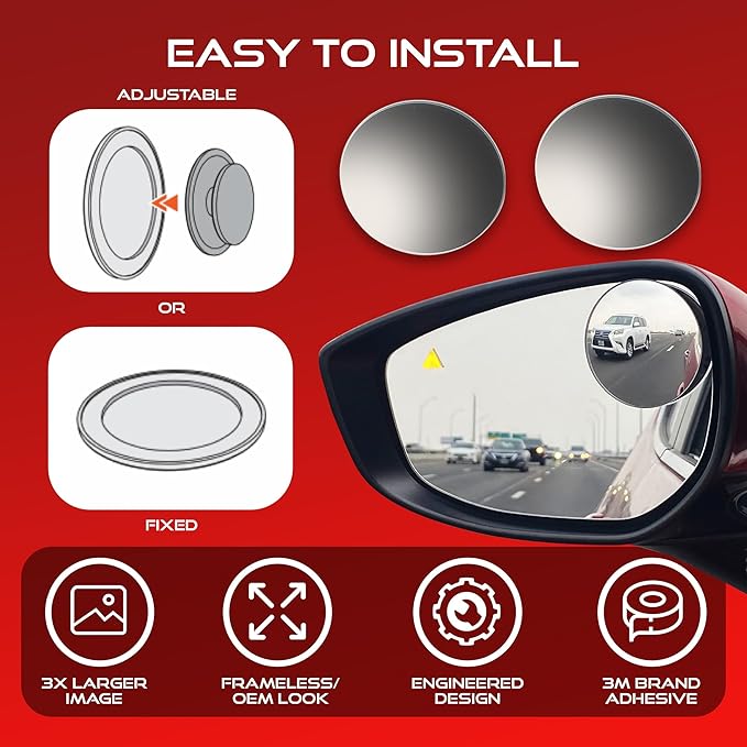 Parent-Blind Spot Car Mirrors (Round, Pick up Truck)