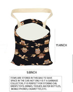Car Trash Can, Durable Hanging Car Trash Garbage Bag, Cute Automotive Garbage Cans Organizer, Cute Brown Cartoon Owls