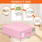 WOWBOX Sheet Organizers and Storage,Closet Bed Sheet Organizer Under Bed Storage and Organization with Label Cards & Clear Wi