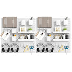 Peg Board Combination Kit, 8 Pegboards with 40 Accessories, Pegboard Wall Organizer for Office, Nursery & Home Storage, Key H