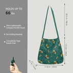 BeeGreen Reusable Grocery Shopping Bag -Travel Tote Bag - Foldable Compact Sturdy Bags