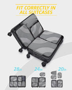 BAGSMART Compression Packing Cubes, 6 Set/4 Set/2 Set Travel Packing Cubes for Carry on Suitcases, Compression Suitcase Organ