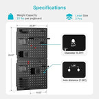 PEGZONE Pegboard Wall Organizer Combination Kit,Overall 33.1"x20.5" Metal Office Pegboard with 19 Accessories, Wall Mounted P