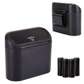 Ginsco Mini Car Trash Can with Lid, Small Car Garbage Can, Cute Leakproof ABS Car Trash Bin, Car Accessories for Interior, Garbage Bin for Car, Home, Office with 60pcs Trash Bags Carbon Fibre