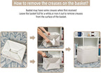 HNZIGE Large Fabric Storage Baskets for Storage 3 Pack Shelf Closet Storage Bins Baskets for Organizing Linen Cloth Decorativ