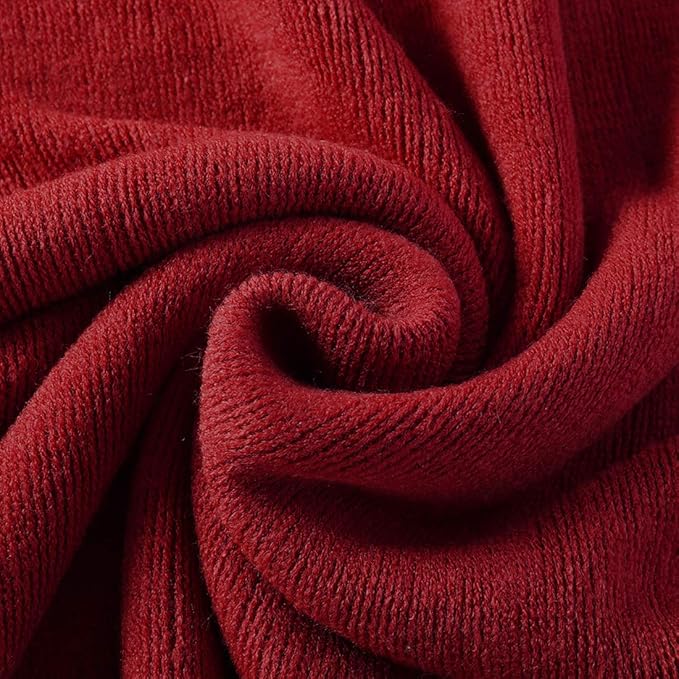 Homiest Decorative Knitted Throw Blanket with Fringe Soft & Cozy Tassel Blanket for Couch Sofa Bed (Red, 50x60)