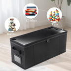 CCidea CD Storage Box with Clear Window - 2 Pack Media Organizer, Innovative Folding Design for CD Discs, CD Holder with Reinforced Handle & Label Slot, Holds 29 CDs Each, Fits Car & Home Use (2)