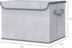 Univivi Storage Bins with Lids [4-Pack] Large Collapsible Stackable Fabric Storage Boxes with Lids, Decorative Closet Organiz