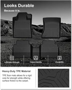 KIWI MASTER Floor Mats for 2019-2026 Nissan Altima, Custom Fit All Weather Car Mats, Heavy Duty TPE Floor Liners, Front & Rear 2 Row, Black