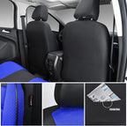 CAR PASS Leather 3D Foam Back Support Car Seat Covers Full Set Air Mesh Automotive Seat Covers, All Season Car Seat Cover Fit