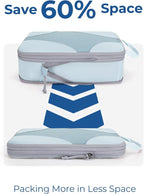 BAGSMART Compression Packing Cubes for Travel, Compressible Luggage Organizer for Cruise Ship, Lightweight Travel Essentials 