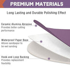 108Pcs 3 Inch Sanding Discs Drill Sanding Attachment, 60 80 320 800 1000 1200 1500 2000 3000 5000 Grit Sandpaper Hook and Loo