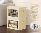 Homsorout Collapsible Storage Bins with Lids - Stackable Storage Containers with Window, 6 Pack Fabric Organizing Bins for Cl