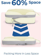 BAGSMART Compression Packing Cubes for Travel, Compressible Luggage Organizer for Cruise Ship, Lightweight Travel Essentials 