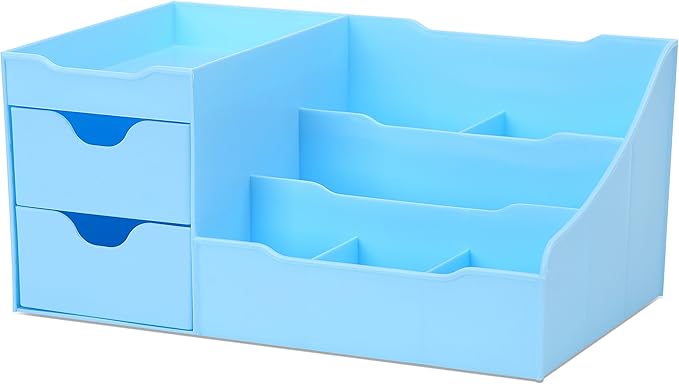 Uncluttered Designs Makeup Organizer With Drawers - Modern Countertop Storage for Cosmetics - Chic Vanity Holder for Cologne,