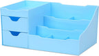Uncluttered Designs Makeup Organizer With Drawers - Modern Countertop Storage for Cosmetics - Chic Vanity Holder for Cologne,