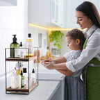 Giftacity Bathroom Counter Organizer and Storage - Kitchen Countertop Organizer for Bathroom Sink and Coffee Bar, 2-Tier Vani