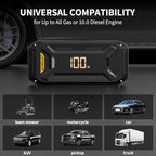 Acmount P120 Car Battery Jump Starter Portable, 7000A 12V Car Jumper Starter with Jump Box (All Gas/10.0L Diesel), LCD