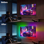 iNextStation 6.56ft Neon LED Strip Lights, Smart IC RGB LED Neon Rope Lights with App and Remote Control Timer, Waterproof Music Sync Color Changing LED Lights for Bedroom Room Décor