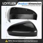 Passenger Side Mirror Cover Replacement for Ford Fusion 2013-2022 - Right Side Mirror Covers, Rear View Mirrors Cap Accessories Carbon Fibre, Without Lamp