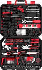 DEKOPRO Tool Set:228 Piece Home Tool Kit, Household Basic Repair Tool Set Comes with Plastic Storage Case, Socket Wrench Set 