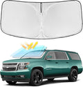 for Chevy Suburban 2015-2020 Windshield Sun Shade - 4 Layers Car Sunshades for Front Windows Shade Cover Custom Fit Suburban Sun Visor 240T Retractable Shade Blocks UV Rays Car Accessories