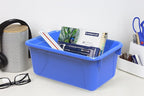 Storex 62414U05C Small Cubby Bin, Plastic Storage Container Fits Classroom Cubbies, Pack of 5, 12.2" x 7.8" x 1" (Assorted co