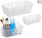 Photect Pegboard Wire Baskets Accessories Hanging Wall Organizer 3 Sizes Pegboard Bins Basket Home Garage Multi Fit Organizer