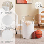 Artfeel Laundry Basket,Woven Cotton Rope Laundry Hamper,40L for Decorative Storage of Dirty Clothes,Toys and Blankets in Bath