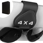Sunglasses Holder for 4x4 Car Sun Visor Magnetic Leather Glasses Sunglass Clip Eyeglasses Mount Car Accessories for Four Wheel Drive Car Owners