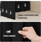 Jilron 100% Blackout Fabric Folding Door Curtain with Magnetic Closure - Accordion Style for Sliding Doors, Closets,Wardrobe 