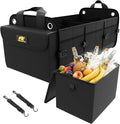 MIKKUPPA Car Trunk Organizer with Cooler - 100L Large Car Organizer, 1680D Oxford Collapsible Suv Trunk Storage with 2