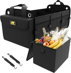 MIKKUPPA Car Trunk Organizer with Cooler - 100L Large Car Organizer, 1680D Oxford Collapsible Suv Trunk Storage with 2