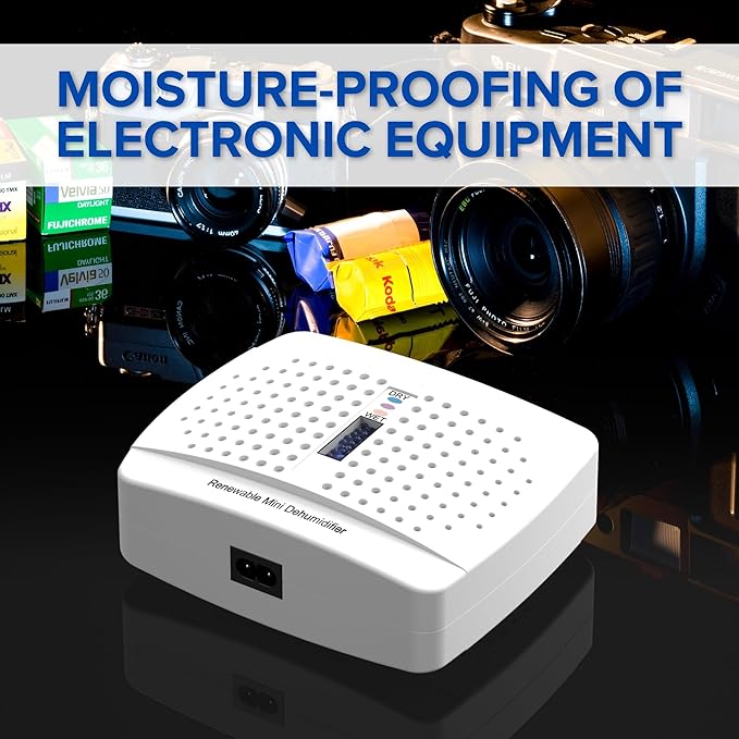 2 Pack Small Dehumidifier, Rechargeable Moisture Absorbers, Gun Safe Mini Dehumidifiers Humidity Absorbers, Damp Rid,
