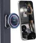 A2C All-Metal Gym Magnetic Phone Holder for MagSafe,High-End Workout Essentials for Men Women,[Dual N54 Magnet] Portable Phone Mount Gym Accessories Compatible with iPhone 17 16 15 14 13 12 (Gray)