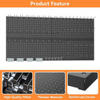 WALMANN Metal Pegboard Kit with Accessories for Wall, Garage Tools Storage Pegboard System for Garage, Workbench, Modular Peg