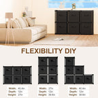 6 Cube Storage Organizer with Shelf Back to School Boxes 11 Inch Toy Storage Bins Closet Organizers Drawers Fabric Dresser fo