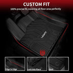 LASFIT Floor Mats & Cargo Mat for Nissan Rogue 2021-2026 (Not Fit Rogue Sport), Custom Fit All Weather TPE Floor Liners for Nissan Rogue S/SV/SL/Platinum 2021-2026 Full Set Car Mats & Trunk Mat, Black