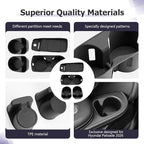 LUWU 2026 Palisade Accessories Compatible with 2026 Palisade SE/SEL/XRT/Limited/Calligraphy Accessories Center Console Silicone Cup Holder&Wireless Charging Mat&Rear Cup Holder 4PCS(Only for 7-Seat)