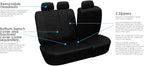FH Group Car Seat Cover Black Full Set Deluxe Leatherette Protector Interior Accessories Universal Fit Full Set - Airbag Comp
