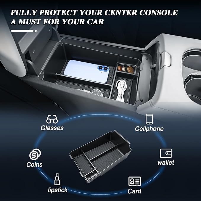 BIBIBO for 2025 2026 Murano Center Console Organizer 2025-2026 Nissan Murano SV/SL/Platinum Console Tray 2025 Murano Insert Glove Pallet Organizer 2025 Nissan Murano Accessories Murano