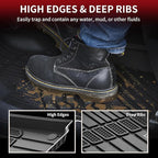 LASFIT Floor Mats for Jeep Grand Cherokee L 2021-2025 2026 (ONLY for 6 Seaters Without Center Console) All Weather Custom Fit Car Floor Liners Trunk Mat Black